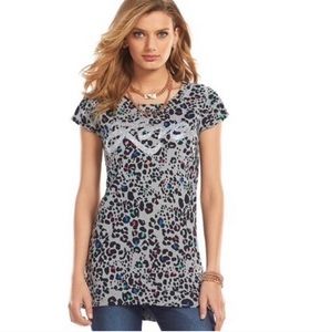 Juicy Couture ‘Love’ Graphic Leopard Print Top New With Tags S